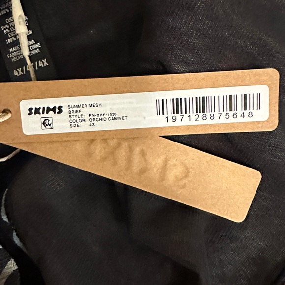 Skims NWT 4X • “Orchid Cabinet” Summer Mesh Brief – Rare Pattern - Picture 3 of 4